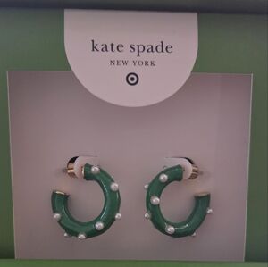 Kate Spade Green Hoop Earrings